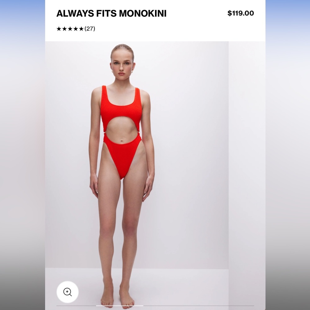 Good American ALWAYS FITS MONOKINI ONE-PIECE | ORANGE CREAM